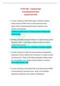 NURS 406 - Capstone Med Surg Assessment latest update 2020-2024  1.	A nurse is teaching a client about using a continuous positive airway pressure (CPAP) device to treat obstructive sleep apnea. Which of the following information should the nurse include 