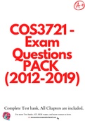 COS3721 - Exam Questions PACK (2012-2019)