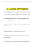 JB LEARNING: EMT FINAL EXAM