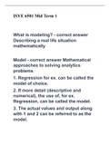 ISYE 6501 Mid Term 1 with 100% correct answers