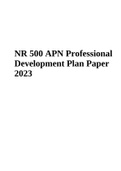 NR 500 APN Professional Development Plan Paper 2023