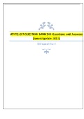 ATI TEAS 7 QUESTION BANK 300 Questions and Answers (Latest Update 2023)