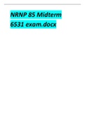 NRNP 85 Midterm 6531 exam