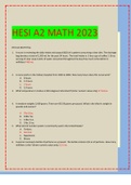 HESI A2 MATH 2023