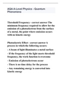 AQA A-Level Physics - Quantum Phenomena with all correct answers