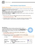 Gizmos Student Exploration| Nuclear Reactions Answer Key  Exam (elaborations)