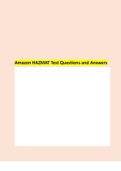 Amazon HAZMAT Test Questions and Answers