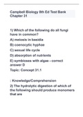 Campbell Biology 8th Ed Test Bank Chapter 31 with already graded A