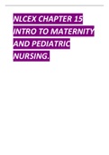 NLCEX INTRODUCTION  TO MATERNITY AND PEDIATRIC NURSING EXAM PREPARATION 