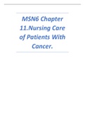 Nursing Care of Patients With Cancer Test Bank, Exams of Nursing