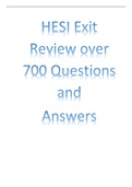 HESI Exit Review over 700 Questions and Answers