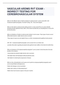 VASCULAR ARDMS RVT EXAM - INDIRECT TESTING FOR CEREBROVASCULAR SYSTEM 2023