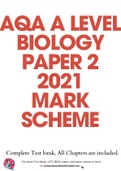 AQA A LEVEL BIOLOGY Paper 2 MS  2021