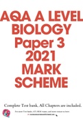 AQA A LEVEL BIOLOGY Paper 3 MS  2021