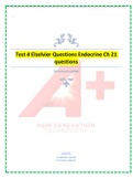 Test 4 Elselvier Questions Endocrine Ch 21 questions