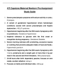 ATI Capstone Maternal Newborn Pre-Assignment Study Guide