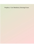 PROPHECY CORE MANDATORY (Nursing) Exam.