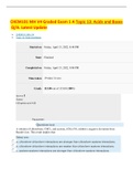 CHEM101 MH V4 Graded Exam 1 A Topic 13: Acids and Bases  Q/A. Latest Update