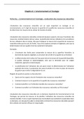 Fiche 8.a.  L'environnement et l'écologie - Evaluation des ressources naturelles BAC S