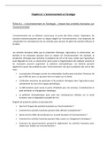 Fiche 8.c.  L'environnement et l'écologie - impact des activités humaines sur l'environnement BAC S