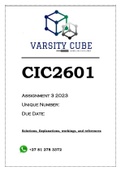 CIC2601 Assignment 3 2023