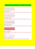 Dysrhythmia Basic A Test Answers 100% correct