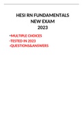 HESI RN FUNDAMENTALS NEW EXAM 2023