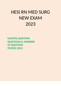 HESI RN MED SURG NEW EXAM 2023