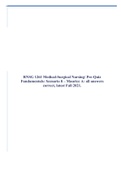 RNSG 1261 Medical-Surgical Nursing/ Pre-Quiz Fundamentals: Scenario 8 – Maurice A: all answers correct, latest Fall 2023.