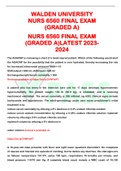 WALDEN UNIVERSITY NURS 6560 FINAL EXAM (GRADED A) NURS 6560 FINAL EXAM (GRADED A)LATEST 2023-2024