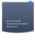 Ati Exit exam RN Comprehensive Predictor 2019 Form D