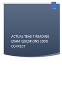 LATEST TEAS 7 EXAM BUNDLE