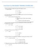 Final Exam For DNA BASED TRAINING COURSE. LATEST 2023