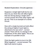 Student Exploration: Circuits (gizmos) with correct answers