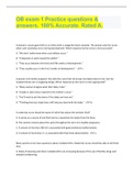 OB exam 1 Practice questions & answers. 100% Accurate. Rated A.