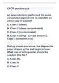 CNOR practice quiz with 100% correct answers