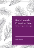 Aantekeningen hoorcolleges Recht van de EU