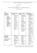 SPD 531- Bench Mark Analyzing Cognitive and Educational Evaluation- Grand Canyon University