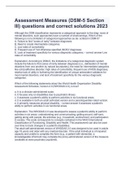 Assessment Measures (DSM-5 Section III) questions and correct solutions 2023