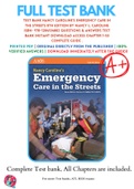 TEST BANK NANCY CAROLINE’S EMERGENCY CARE IN THE STREETS 8TH EDITION BY NANCY L. CAROLINE ISBN- 978-1284104882 Questions & Answers Test Bank Instant Download Access Chapter 1-53 Complete Guide .