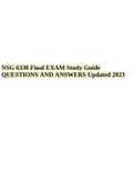 NSG 6330 Final EXAM Study Guide QUESTIONS AND ANSWERS Updated 2023.