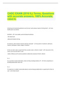 CADC EXAM (2016 IL) Terms, Questions with accurate answers, 100% Accurate, rated A.