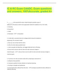 IC & RC Exam CAADC, Exam questions and answers, 100%Accurate, graded A+