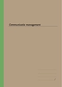 College aantekeningen Communicatiemanagement  1ste jaar