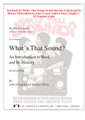 Test Bank for What's That Sound An Introduction to Rock and Its History Fifth Edition by John Covach, Andrew Flory Chapter 1-15 Complete Guide