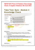 NRNP 6552 Week 10 Module 4 Knowledge Check (Complete Solutions) Revised 2023.