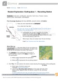 Earthquakes 1 – Recording Station GIZMO < ALL ANSWERS CORRECT>