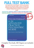 Test Bank for Psychotherapy for the Advanced Practice Psychiatric Nurse: A How-To Guide for Evidence-Based Practice 3rd Edition By Kathleen Wheeler 9780826193797 Chapter 1-24 Complete Guide .