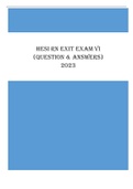 HESI RN EXIT EXAM VI(QUESTIONS & ANSWERS) (SCORED 98%) LATEST UPDATE 2023 