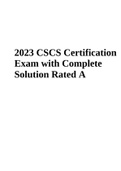 2023 CSCS Certification Exam with Complete Solution Rated A+